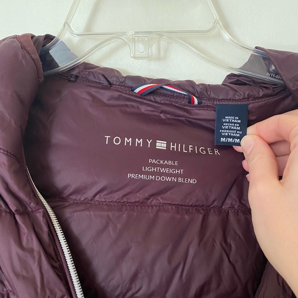 Purple Tommy Hilfiger Fitted Puffer Jacket - Picture 3 of 3